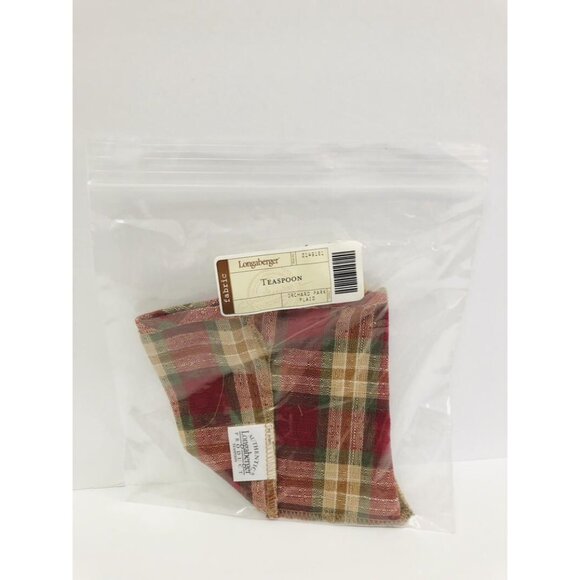 Longaberger Teaspoon Basket Liner in Orchard Park Plaid New - Picture 1 of 3